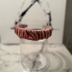 Lele Sadoughi Dusty Rose Velvet Kelly Headband